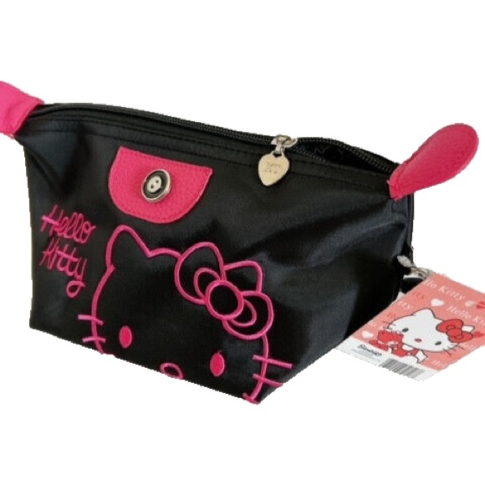 Sanrio Pink or Black Hello Kitty Cosmetic Bags choose 1- brand new - Picture 8 of 10